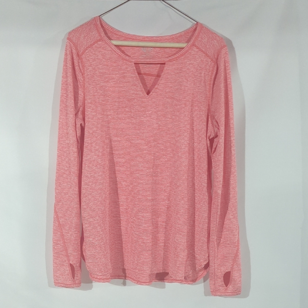 Acx Active Pink Striped Blouse